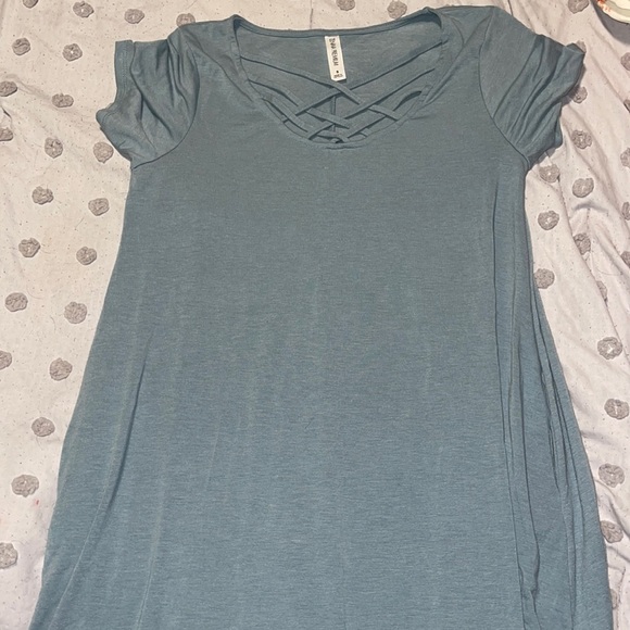 Blue Basic Dress Small - Picture 2 of 2